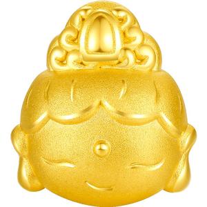 周六福黄金转运珠足金手链女定价3d硬金生肖龙本命年佛头手绳礼物