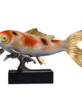 锦鲤鸿运招财工艺品摆件