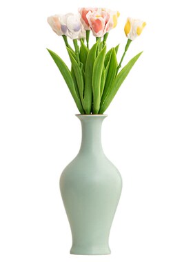 手工陶瓷花装饰摆件乔迁送礼DIY