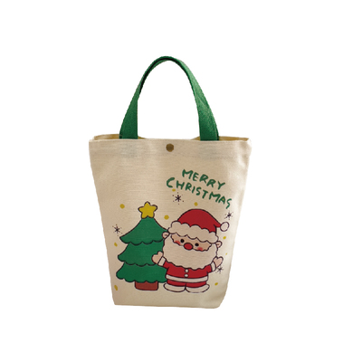 圣诞帆布手提袋零食礼物包装袋