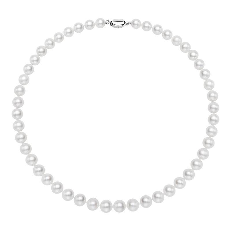 欧诗漫珠宝淡水珍珠项链近圆形强光颈链锁骨链送妈妈老婆礼物润雨