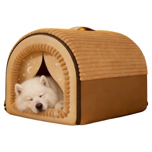 狗窝冬加厚保暖大型犬狗屋金毛狗房子可拆洗狗狗睡窝四季通用宠物