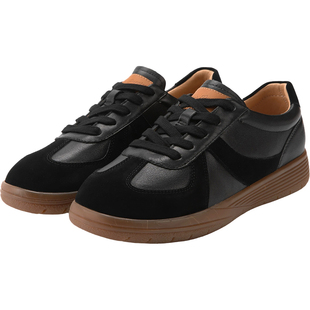 暇步士经典款德训鞋春夏款女鞋真皮休闲鞋百搭撞色板鞋平底阿甘鞋