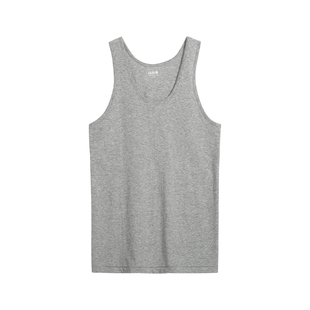 3件装宜而爽夏跨栏背心男薄款宽松全纯棉中老年老头罗纹背心大红