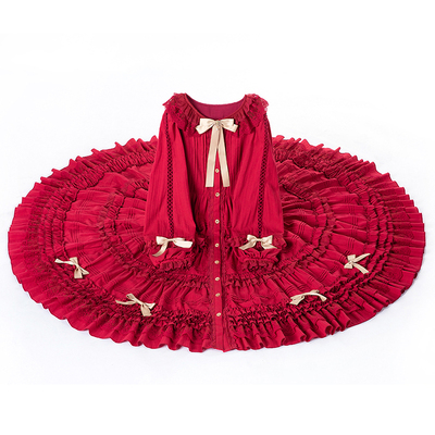 JSK开襟优雅OP绣花复古过年叠叠