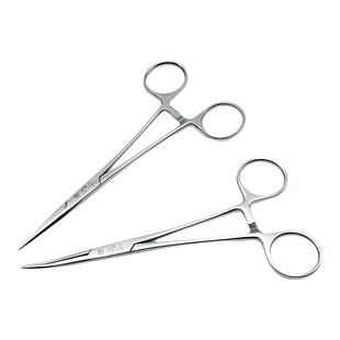 上海金钟不锈钢止血直头钳血管持针钳宠物拔毛钓鱼钳双眼皮持针器