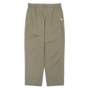 rebirth休闲裤男新款春季秋冬简约百搭拼接日系军绿微锥工装长裤