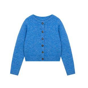 橘子树在哪儿韩系软糯针织开衫女秋季设计感外穿显瘦气质百搭上衣