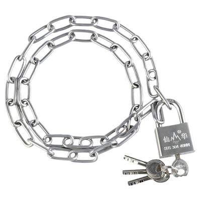 304铁锁链加粗链条锁栅栏挂锁