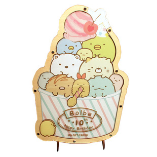 可爱卡通角落生物幼儿园毕业签到框生日婚礼个性纪念立体签名本簿