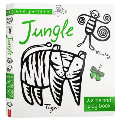 正版 Jungle : A Slide and Play Book滑滑乐纸板操作书 ：丛林儿童绘本