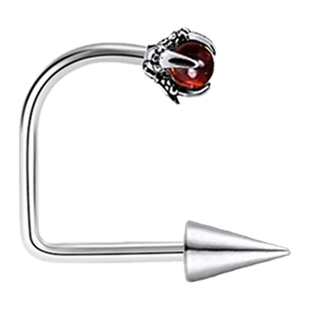 外螺纹龙爪长尖锥唇钉u形d字环d型唇环小众设计感马蹄环辣妹穿刺