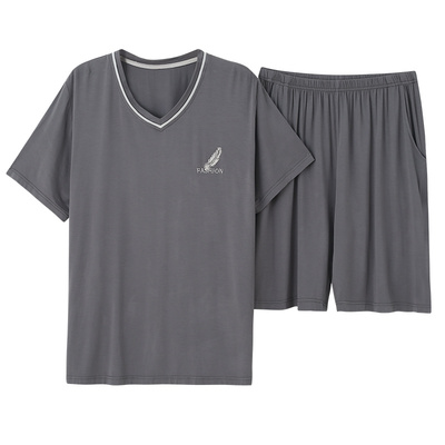 芬腾正品夏季男莫代尔短袖家居服