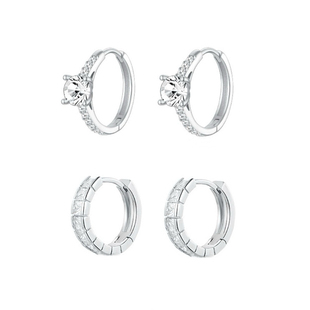 GGXR 满钻钻戒小hoop耳环无耳洞耳夹 泫雅同款小众设计感高级饰品