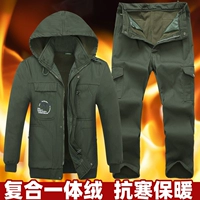 Хлопковая флисовая толстовка с капюшоном, комплект