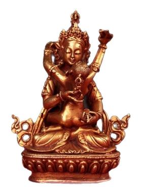 藏式古色铜3寸双生金刚萨埵佛像