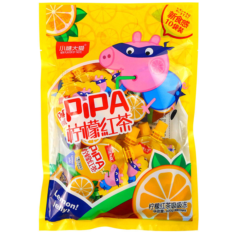 网红柠檬红茶果冻条吸食条非布丁棒棒冰碎碎冰儿童解馋小零食饮料