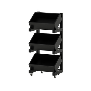 厨房置物架放菜水果调料品收纳架移动落地多层实木小型架子小推车