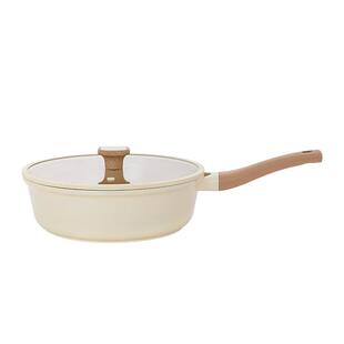 阿米尔陶瓷钛不粘锅无害涂层家用炒锅平底煎锅牛排蛋锅燃气电磁炉