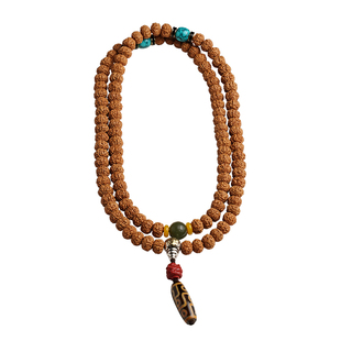 小金刚菩提子手串男女佛珠手链108颗九眼天珠配饰挂脖项链精品