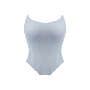 mimi fantasy 郑钦文同款 抹胸辣妹上衣背心女带胸垫露肩鱼骨胸衣