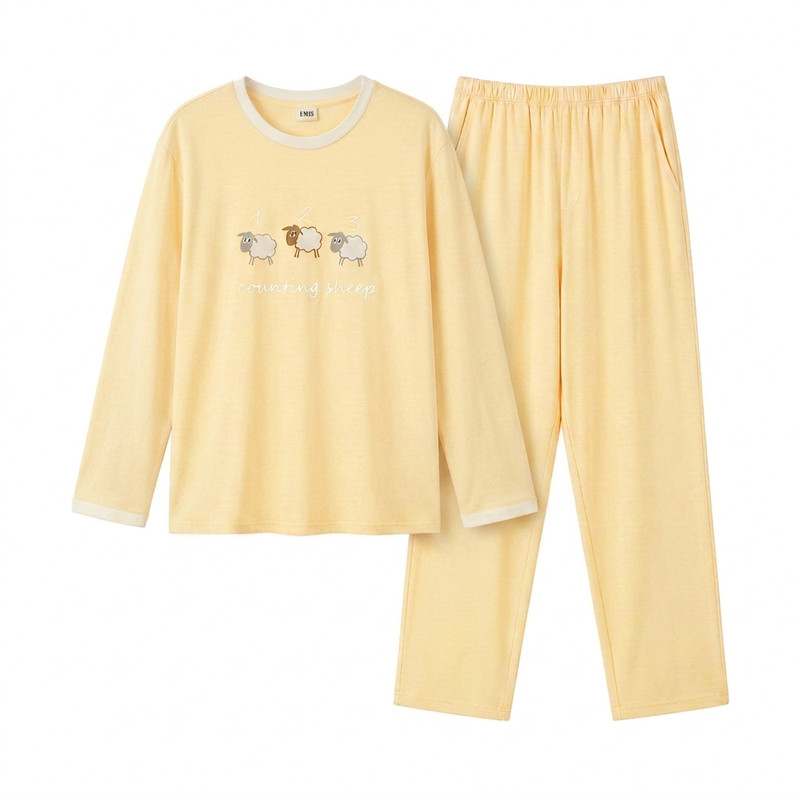 IMIS棉莫羊羊印花家居服女