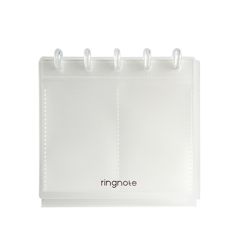 ringnote紧凑型简约透明桌面明星卡片蘑菇孔收纳册摆台卡册