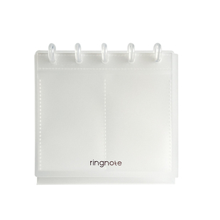 ringnote紧凑型简约透明桌面明星卡片蘑菇孔收纳册摆台卡册