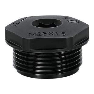 欣博尼龙塑料内六角防水堵头M型NPT螺纹防水盒堵头闷盖孔塞件PA66