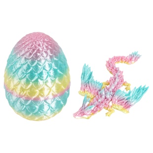 儿童玩具3d打印龙全身关节可动摆件夜光水晶带翅膀的飞龙仿真动物