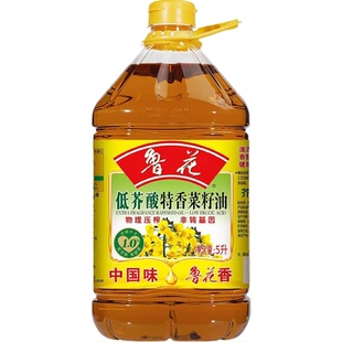 鲁花低芥酸特香菜籽油5L食用油炒菜