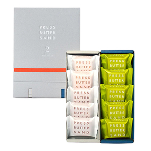 顺丰日本PRESS BUTTER SAND爆浆黄油夹心饼干曲奇甜零食伴手礼盒