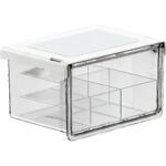 镜柜下抽屉式收纳盒卫生间化妆品收纳神器卸妆棉签口红透明置物架