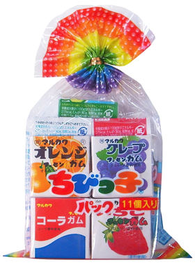 日本进口丸川什锦水果味泡泡糖口香糖波子汽水糖网红怀旧儿童零食