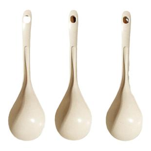 加厚天然稻壳麦子纤维光面汤勺粥勺面勺家用饭勺子长柄耐摔厨具