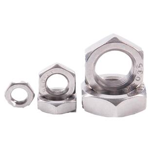 304不锈钢细牙细扣细丝薄螺母M8M10M12M14M16M20*0.75x1x1.25x1.5