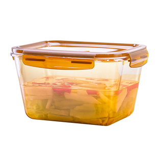 大容量玻璃保鲜盒食品级冰箱专用水果泡菜盒收纳腌咸菜存储密封盒