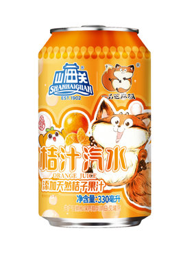 天津山海关桔汁荔枝蜜桃碳酸饮料
