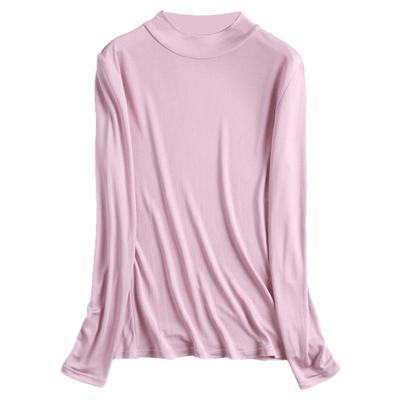 打底衫金三塔保暖女半高领真丝