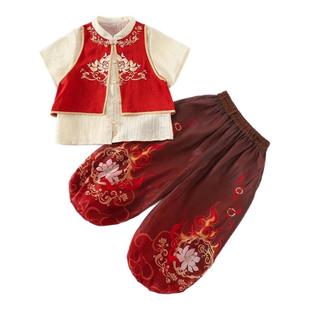 六一哪吒服装儿童万圣节cosplay中国风动漫男女童哪吒表演出服装