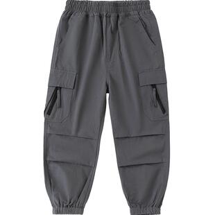 小象汉姆童装男童春装儿童裤子休闲工装裤2026新款宽松纯棉长裤潮