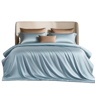 富安娜出品馨而乐100支长绒棉被套单件 全棉单人被罩轻奢床上用品