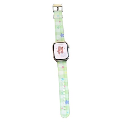 适用iwatch多巴胺星星硅胶表带女
