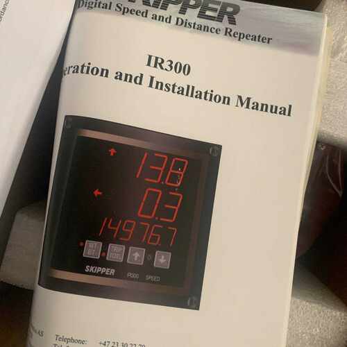 售前询价议价SKIPPER  IR300speed log 分显维修