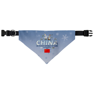 中国队2026米兰科尔蒂纳助威冬奥会宠物口水巾狗狗猫咪三角巾围脖