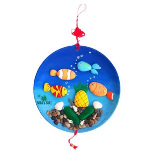 手绘石头拼画彩绘鹅卵石头画框幼儿园儿童学生石头画手工作业材料