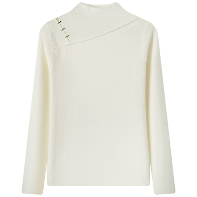 慕兔小个子半高领长袖针织衫