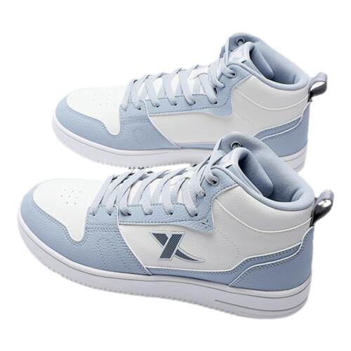 特步男鞋高帮板鞋男2026夏季新款皮面防水滑板鞋官方正品运动鞋男