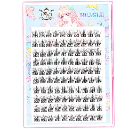 梦鹿5D三部曲水貂绒婴儿弯毛绒感多层3D蓬松芭比假睫毛单簇分段