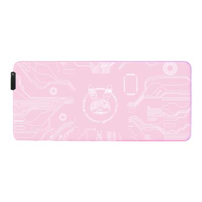 RGB电竞少女桌垫鼠标垫定制